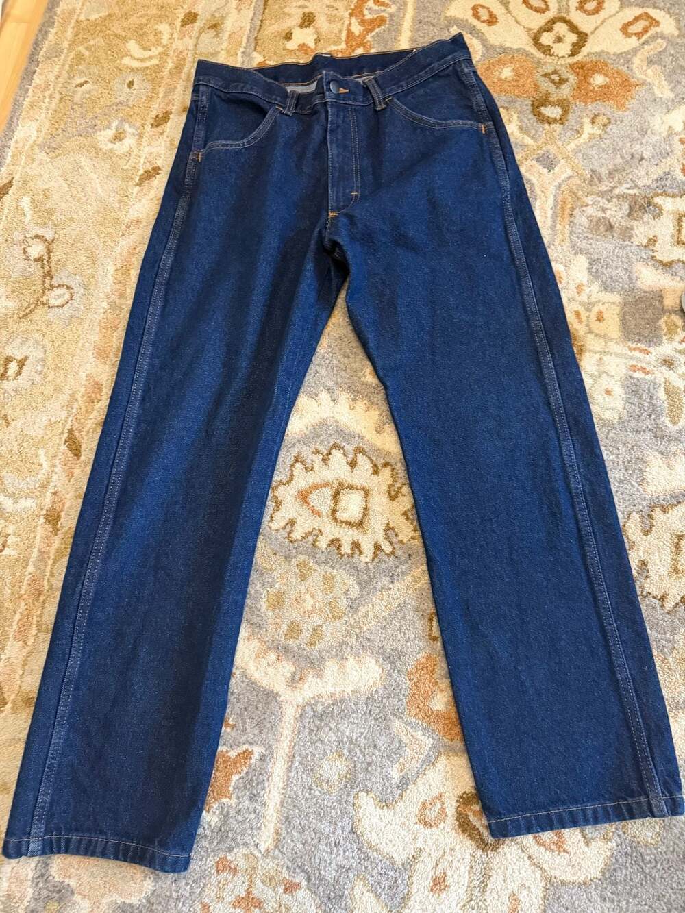 Rustler Men's Regular Fit Straight Leg Jeans Dark Wash 32x30